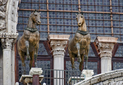 Statues on wall