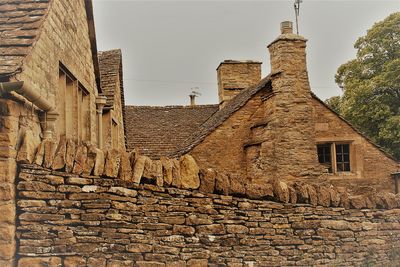 Low angle view of historical building against sky