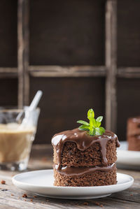 Close-up of cake on table