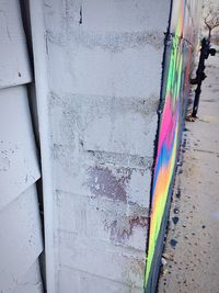 Close-up of multi colored wall