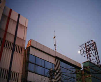 Low angle view of building against clear sky