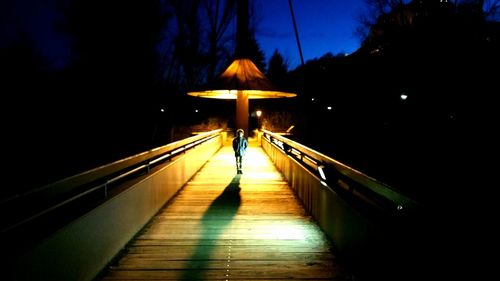 Footbridge at night