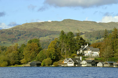 Lake windermere the largest natural lake in england the west side of the lake in cumbria