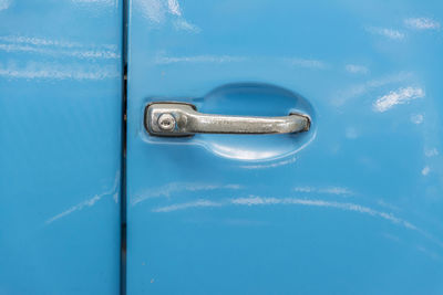 Close-up of door handle