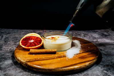 Close-up of drink on table
