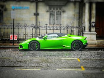 Vintage car in city
