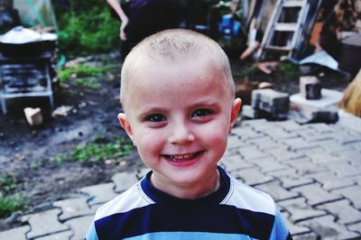 Portrait of boy smiling