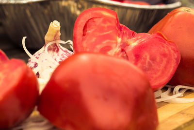 Close-up of fruits on table