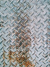 High angle view of metal on floor