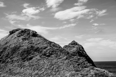 Low angle view of mountain against sky