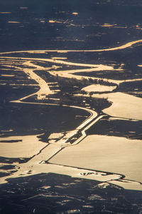 Aerial view of road