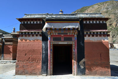 View of old building against clear sky