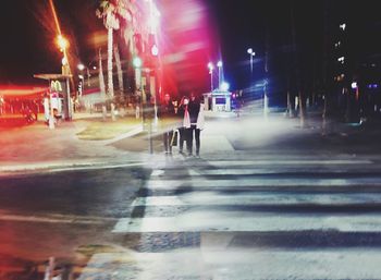 City street at night