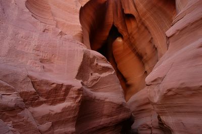 Full frame shot of rock formation at antelope canyon