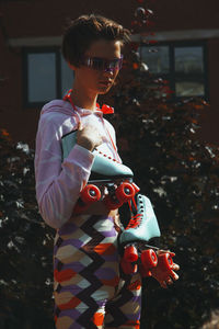 Full length of woman standing outdoors