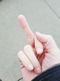 Close-up of human hand