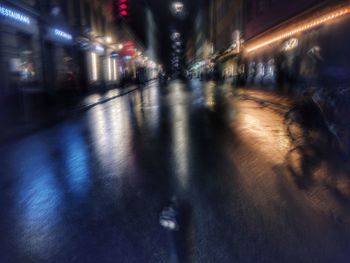 Illuminated city at night