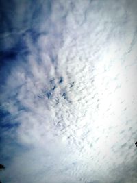 Low angle view of clouds in sky