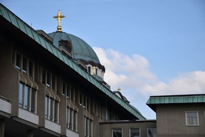 Low angle view of building against sky