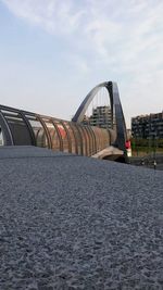 Bridge over river against sky