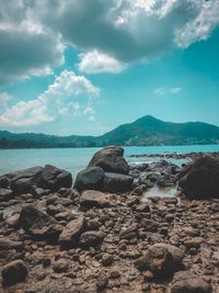 Scenic view of sea against sky