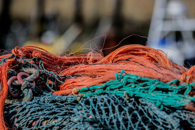 Close-up of fishing net