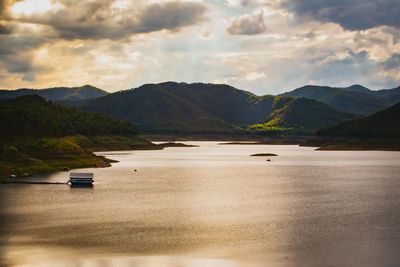 Scenic view of lake against mountains