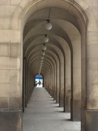 Empty corridor of building