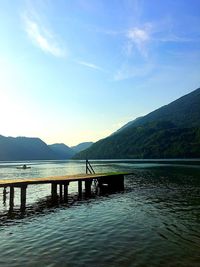 Scenic view of river against sky