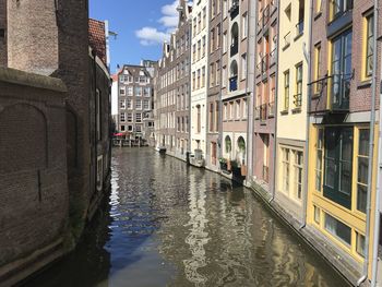 Canal amidst buildings in city