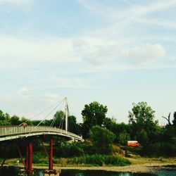 Bridge over water against sky