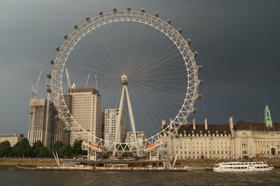 Ferris wheel in city