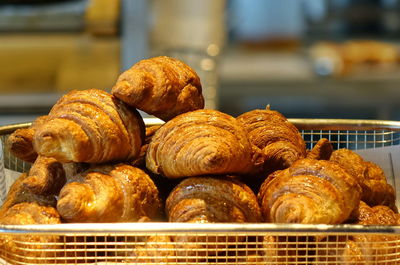 Close-up of bread for sale in store