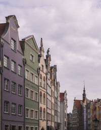 Low angle view of buildings in city