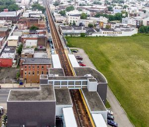 High angle shot of cityscape