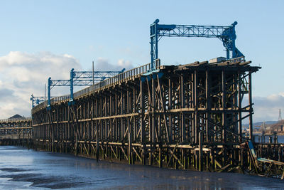 View of bridge over sea against sky