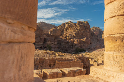 View of rock formations