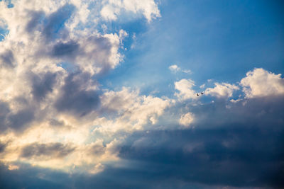 Cumulus clouds in sky