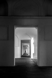 Empty corridor of building