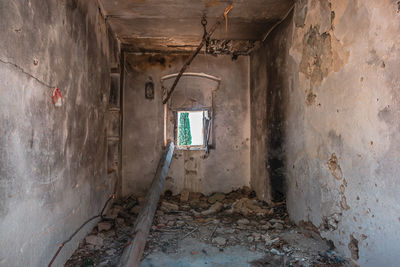 Interior of abandoned building