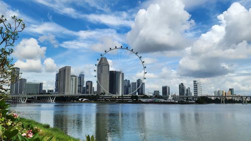 Buildings in city against sky