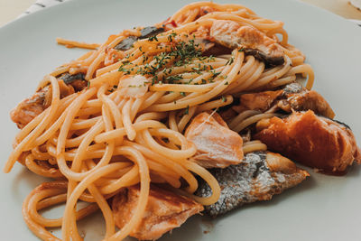 Close-up of food in plate