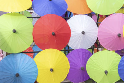 Full frame shot of multi colored umbrellas