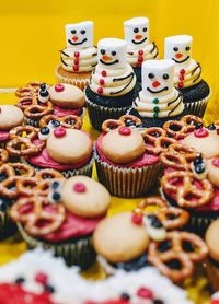 Close-up of cupcakes