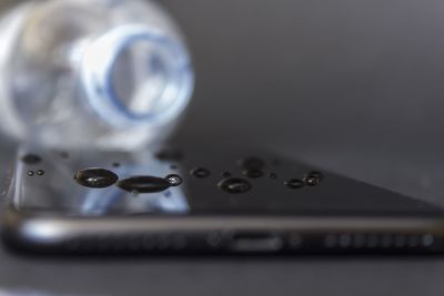 Close-up of spoon on table