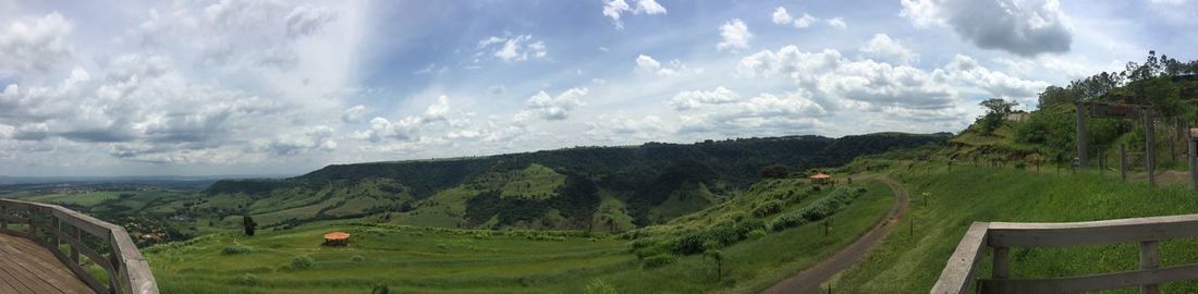 Panoramic view of landscape against sky