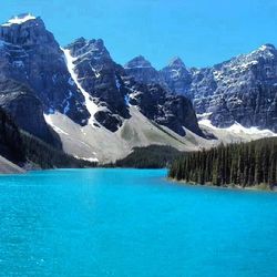 Scenic view of snowcapped mountain against clear sky