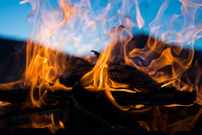 Close-up of fire