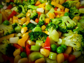 Full frame shot of chopped vegetables