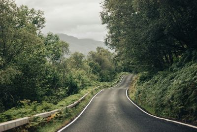 Road passing through mountains